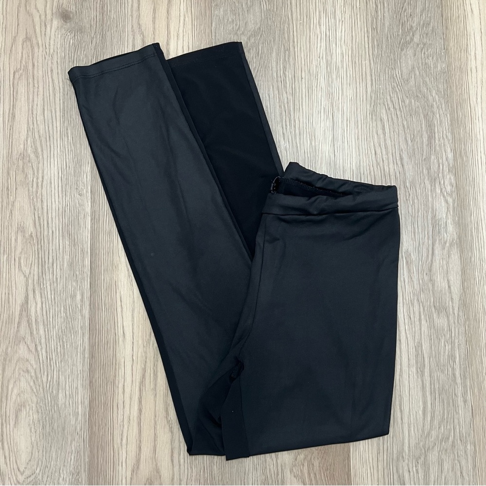 Clara Sunwoo Made in the USA Black Two Toned Pull On Pants - Large